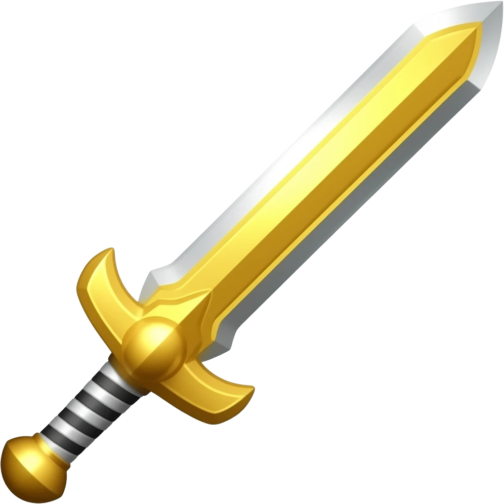 A yellow future sword emoji