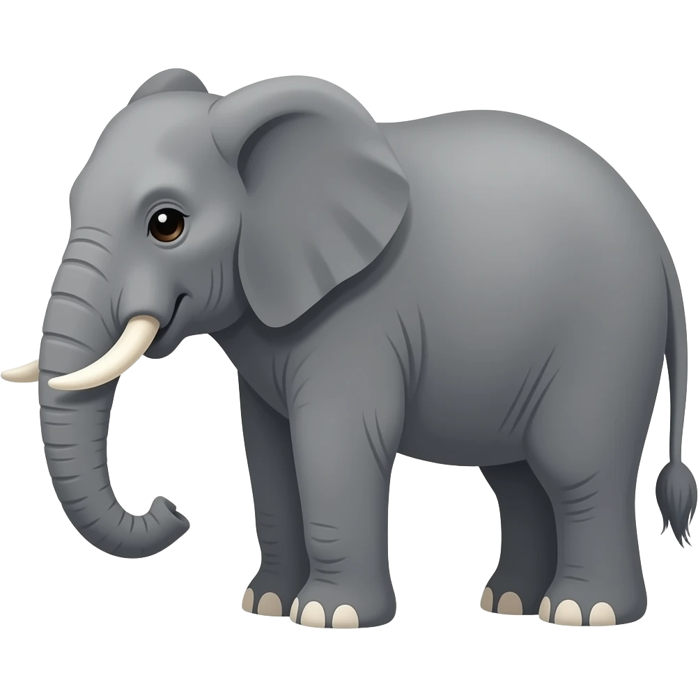 Cartoon 2d afriacn elephant emoji