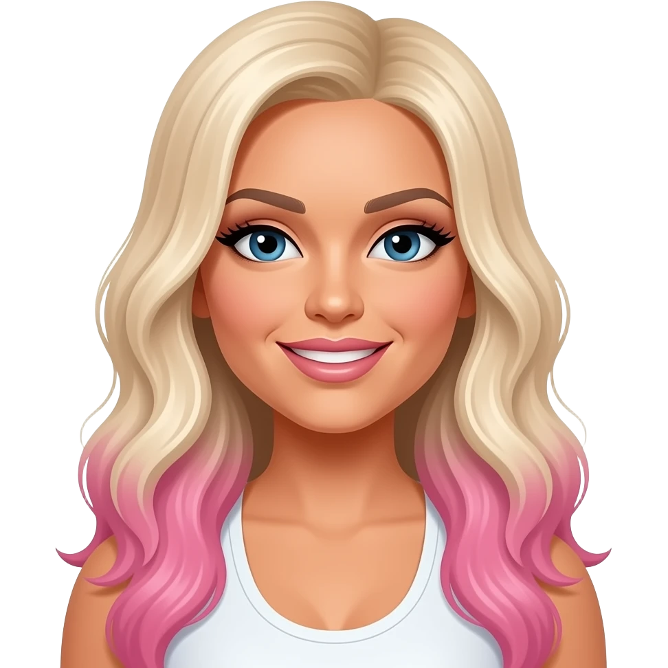 alexa bliss blond hair and hair pink emoji