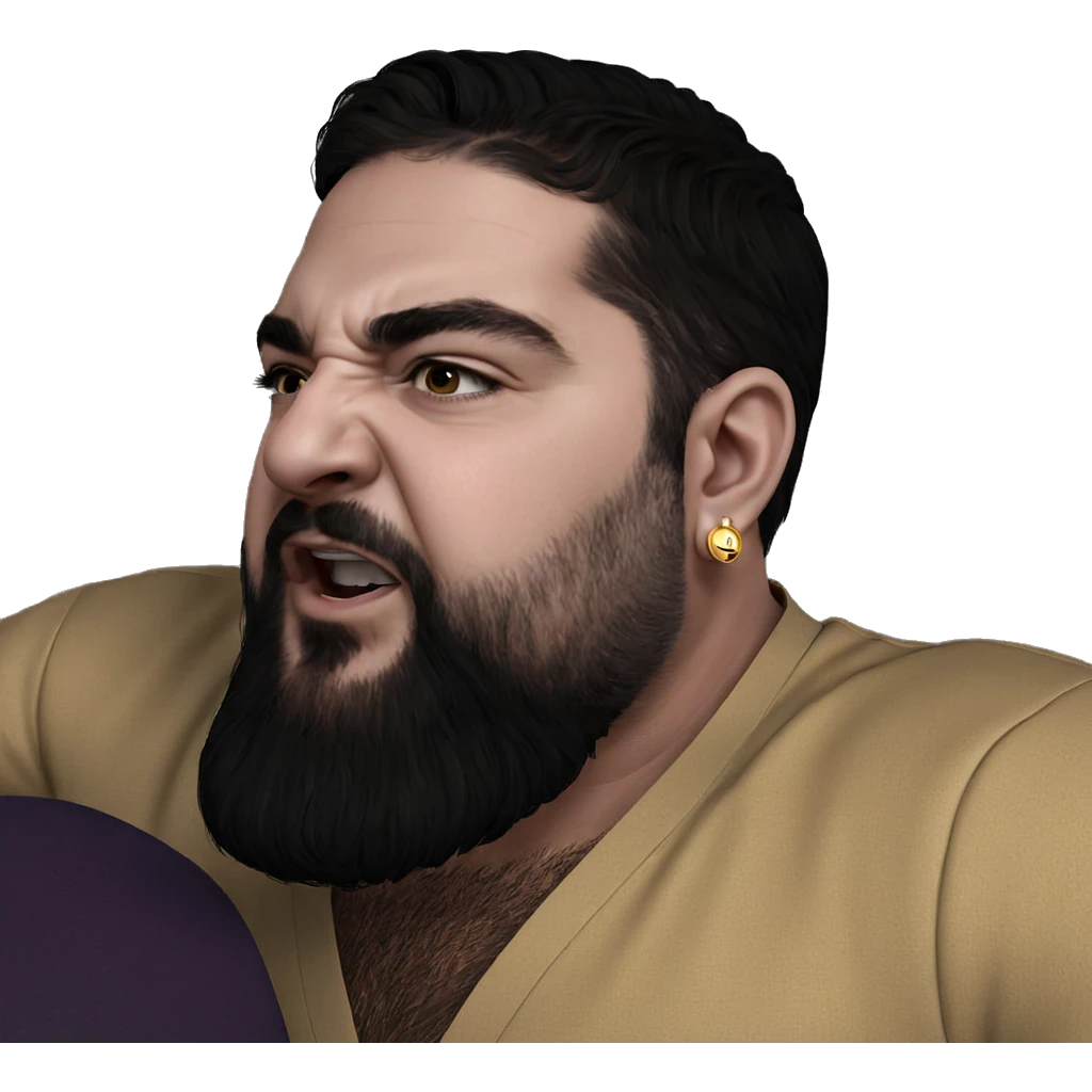 mature male with earrings emoji