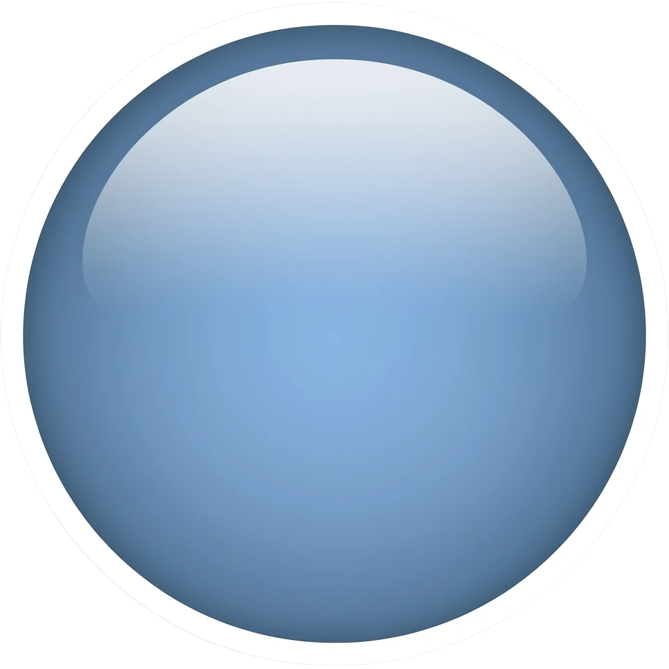 Simple and minimalistic sticker of a circle, white outline, smooth gradients or solid colours emoji