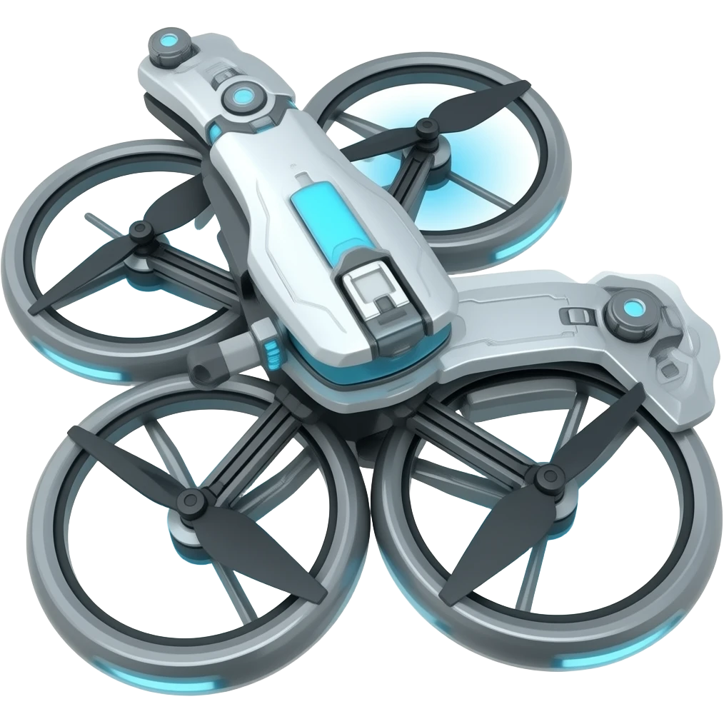 Sleak scifi hover weaponized hover drone emoji