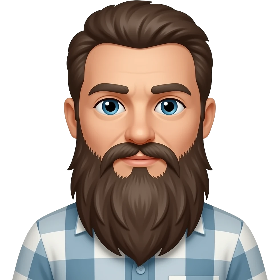 Very long beard emoji emoji