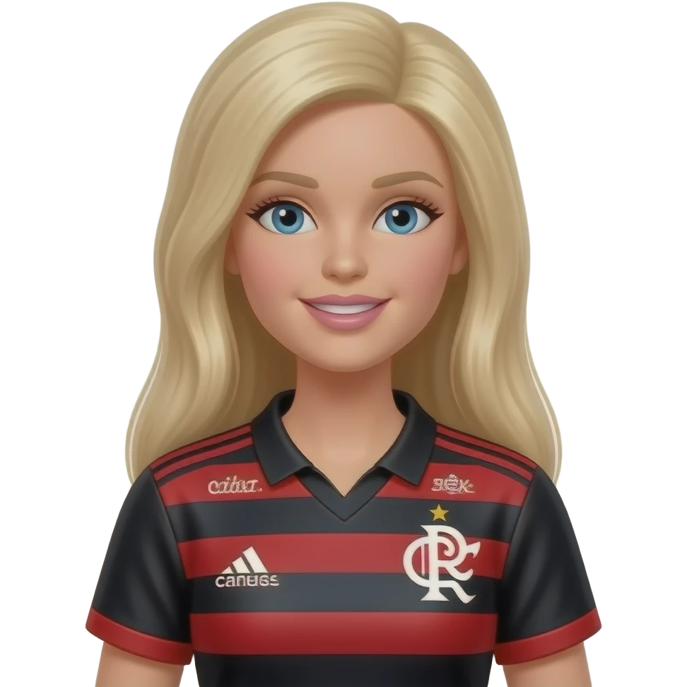 Barbie flamenguista emoji