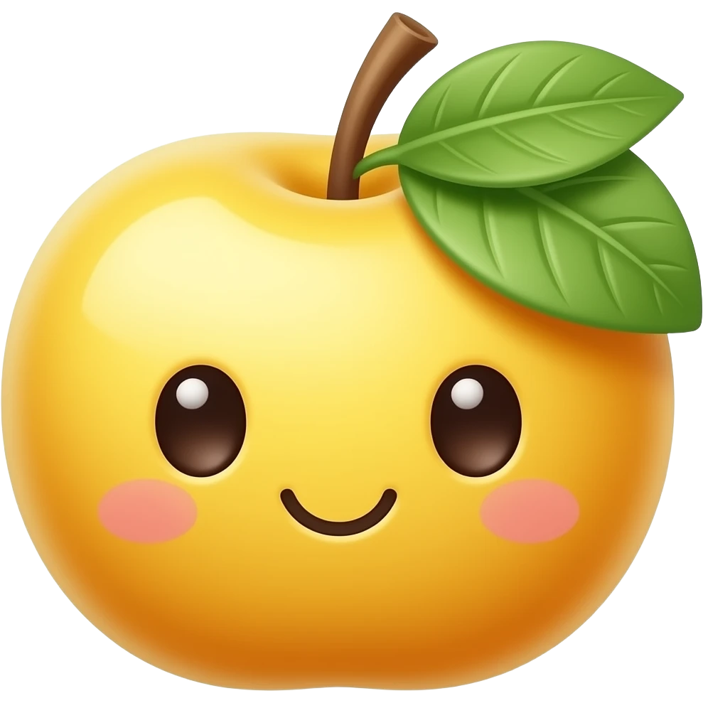 Kawaii coité fruit emoji