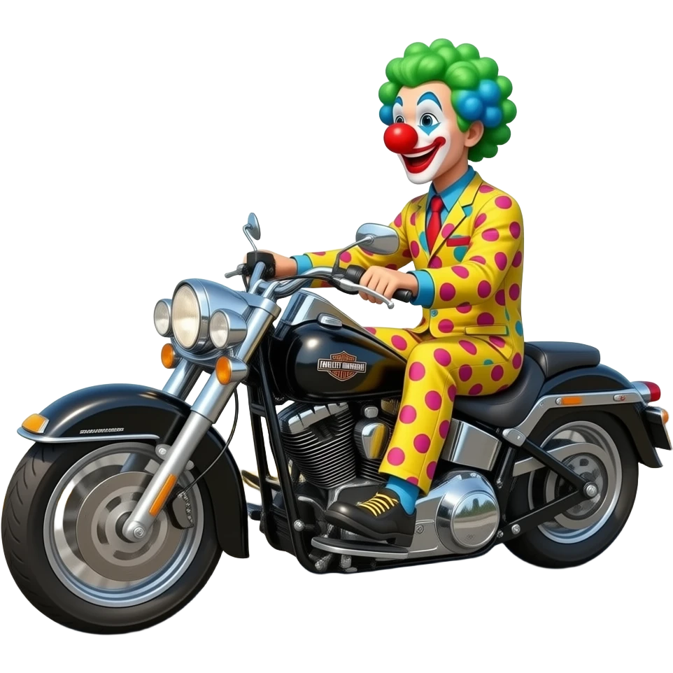 clown on motorcycle emoji