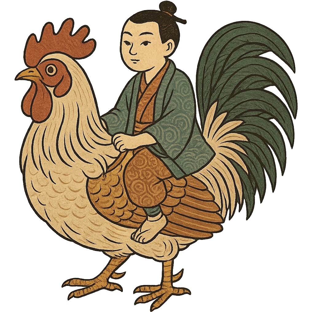rider on a rooster emoji