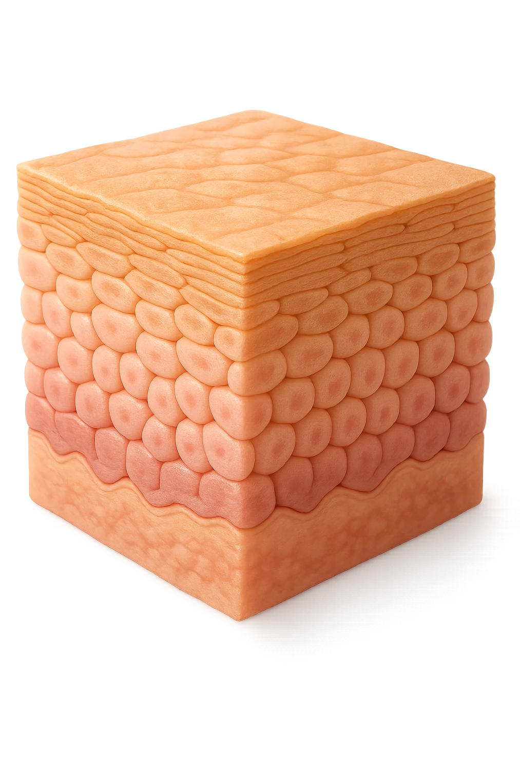 tessuto porzione di epidermide umana in salute 3d emoji