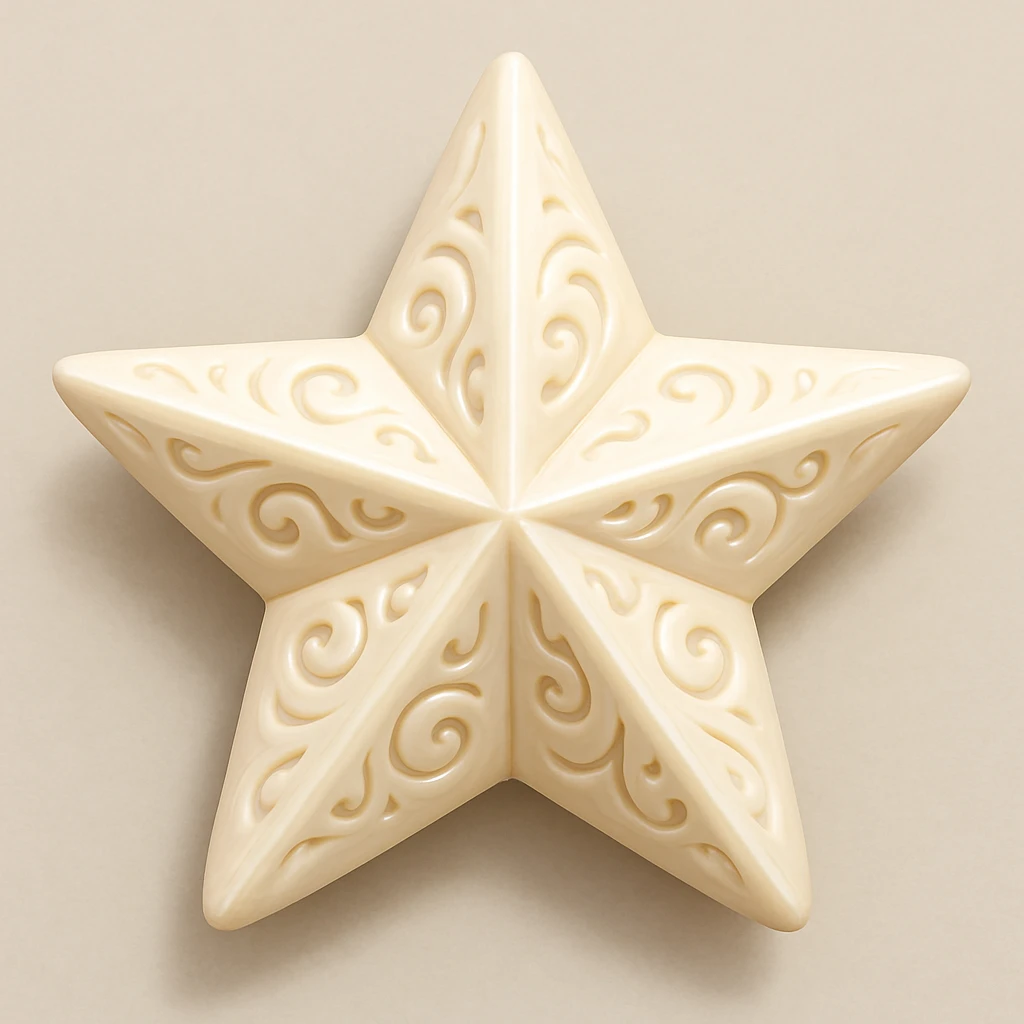 star carved from ivory emoji emoji