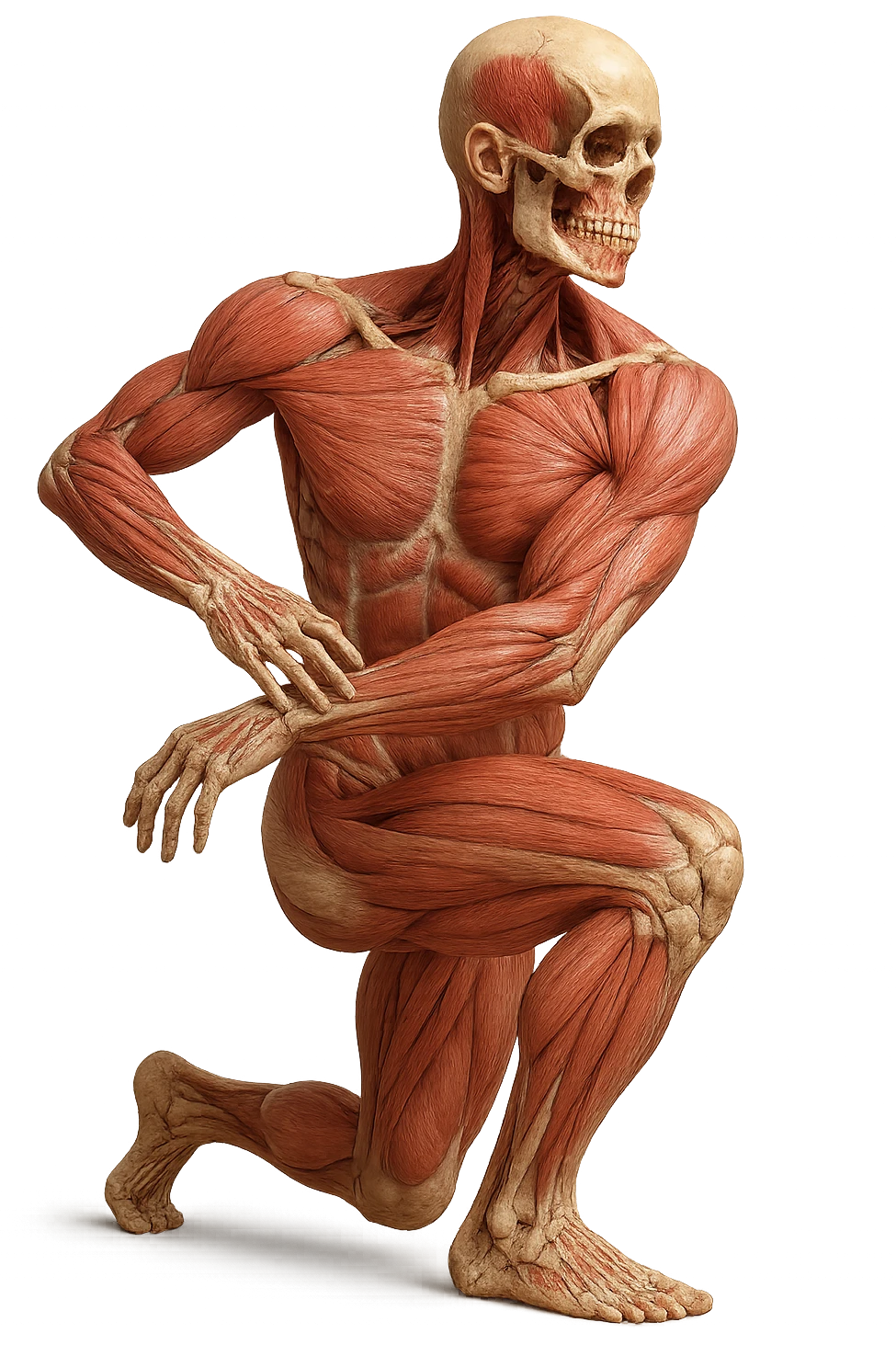 corpo umano anatomico con postura storta, IPERREALISTICo 4K emoji