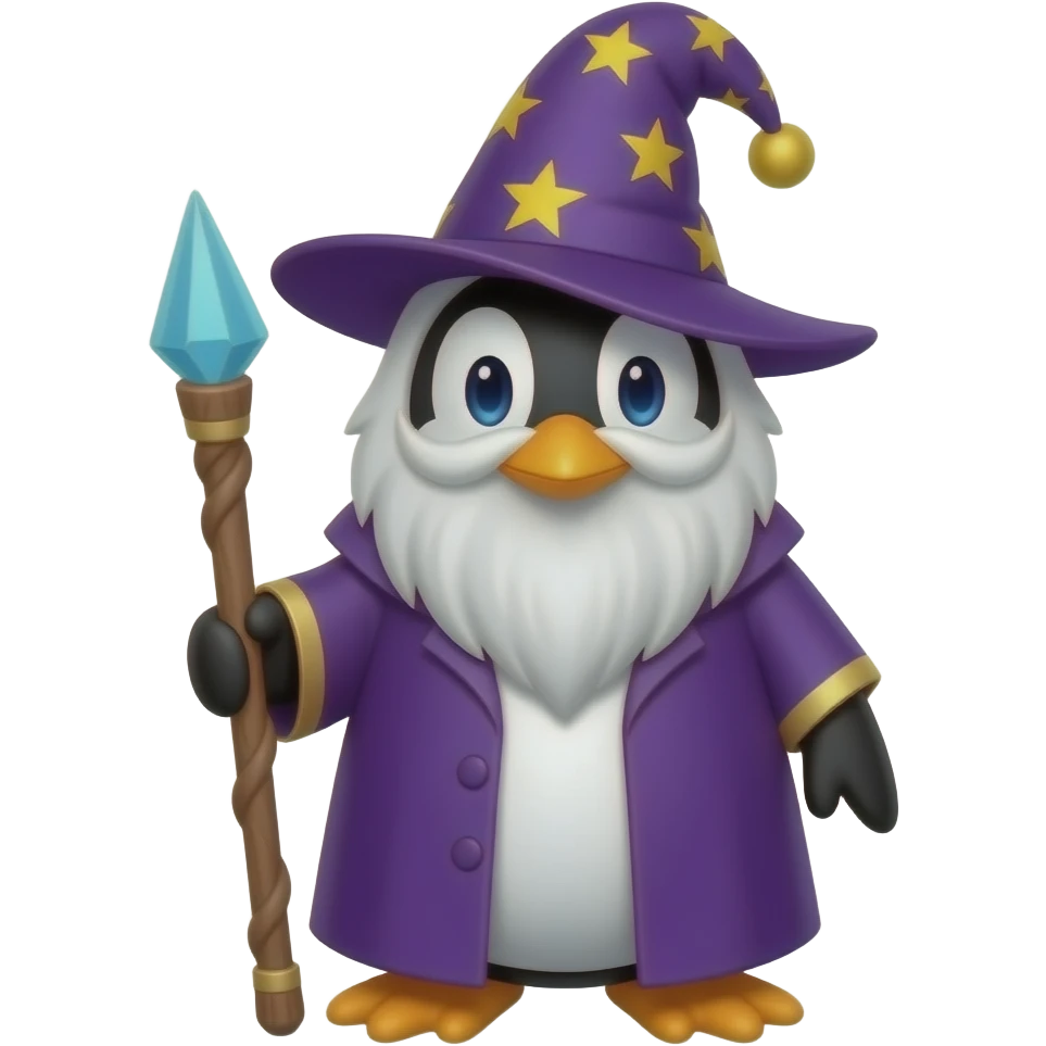 Penguin Wizard emoji