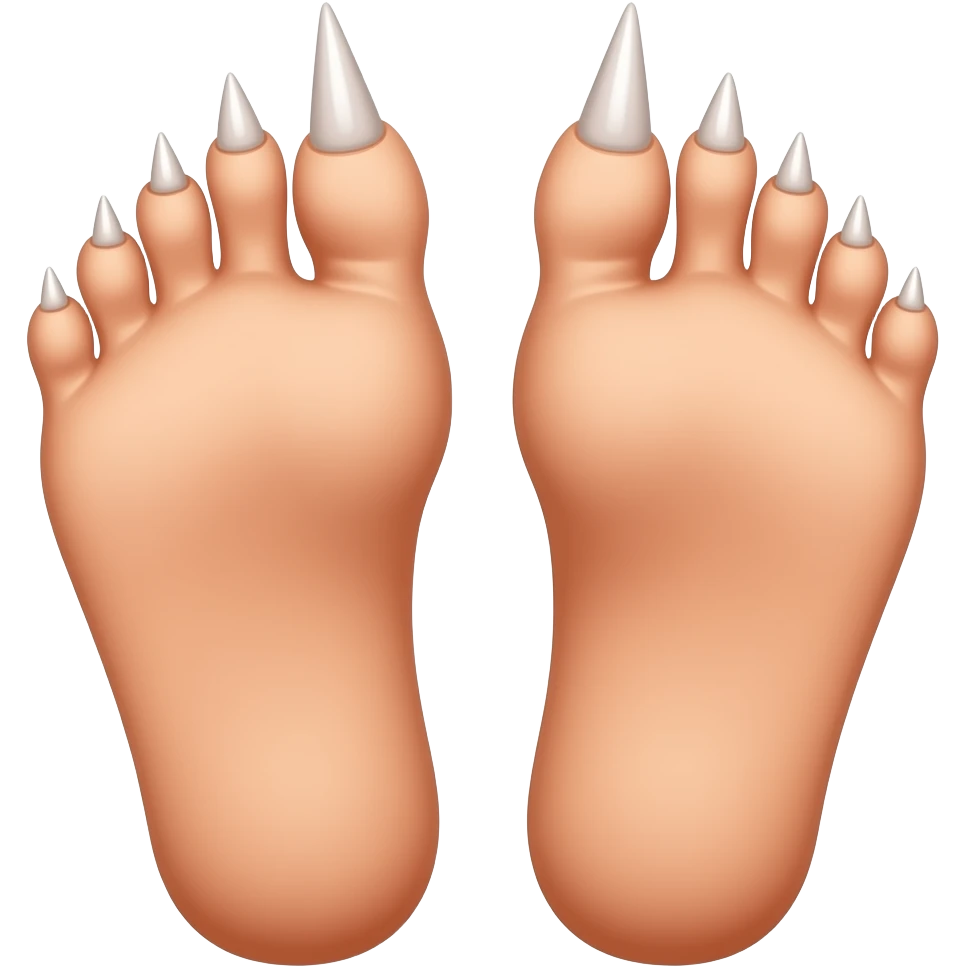 Soles long toenails tickled emoji