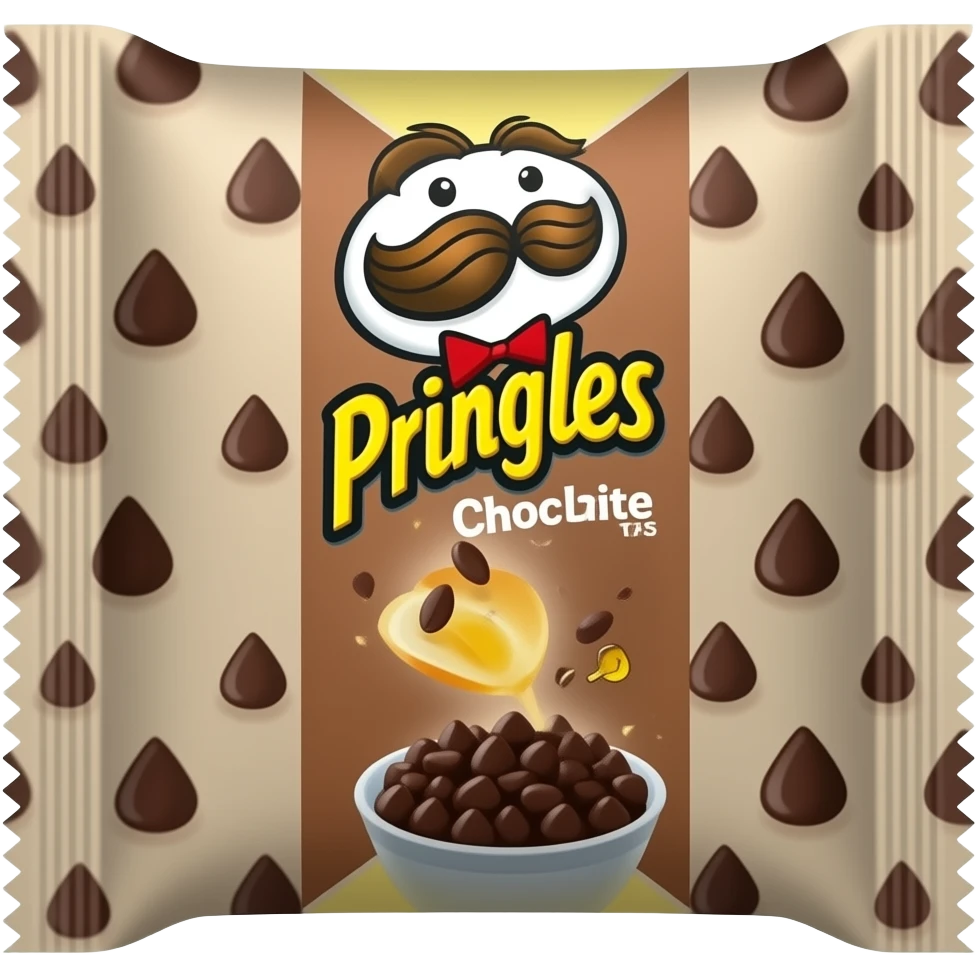 die verpackung von pringles aber schokoladen chips emoji