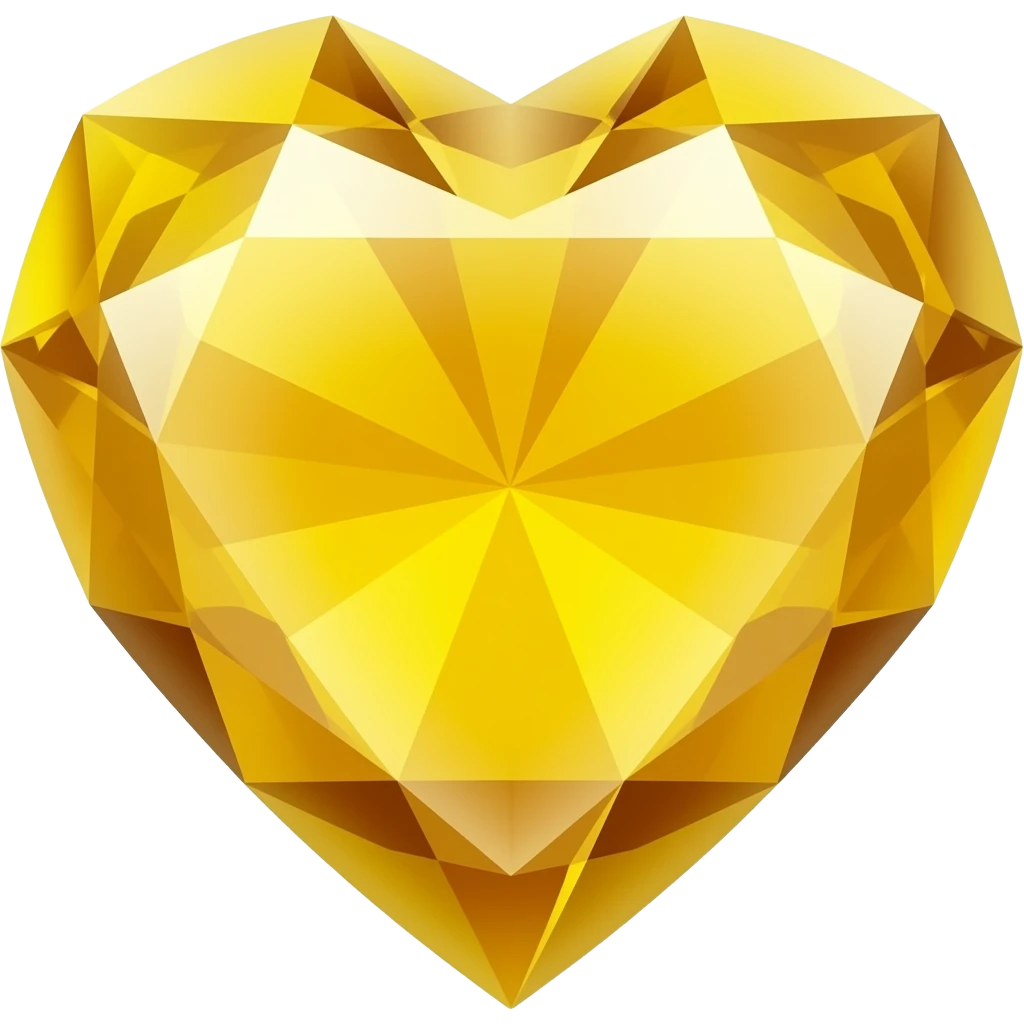 yellow crystal heart emoji