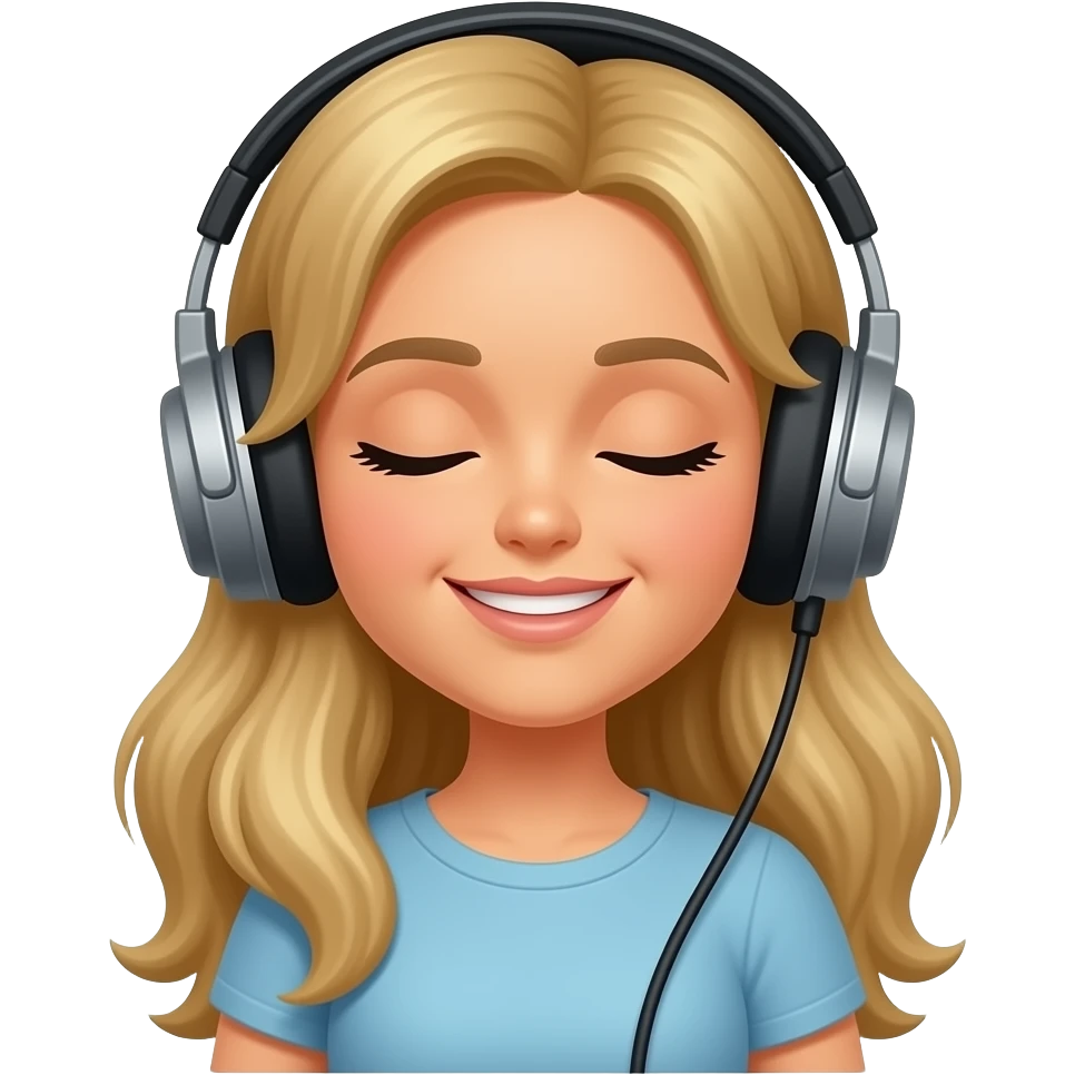 peacefully listening to music feeling powerful emoji