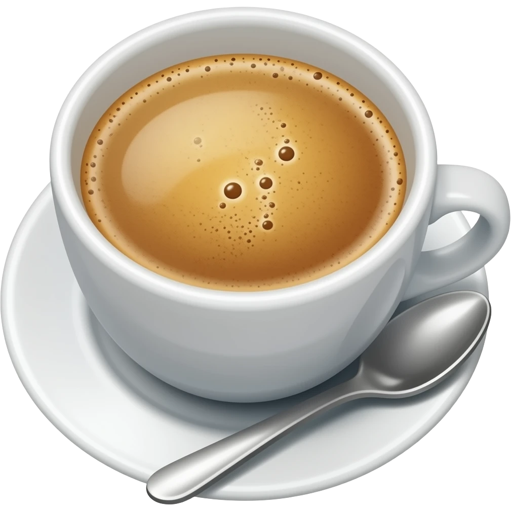 coffee with a thin layer of foam on top emoji