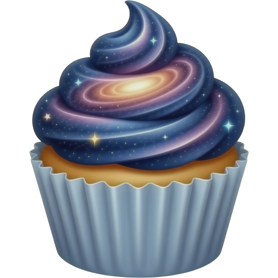 galaxy cupcake emoji
