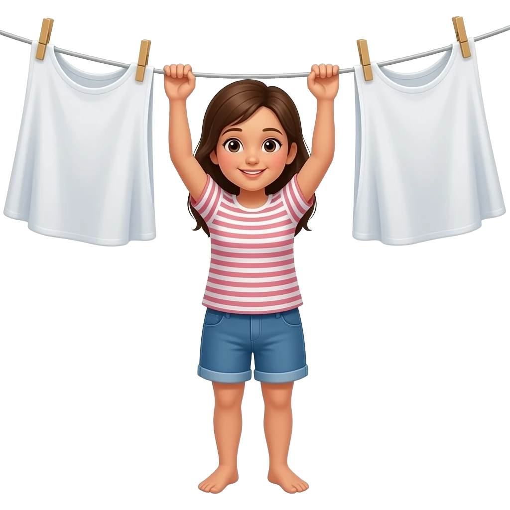 girl hanging out the washing emoji