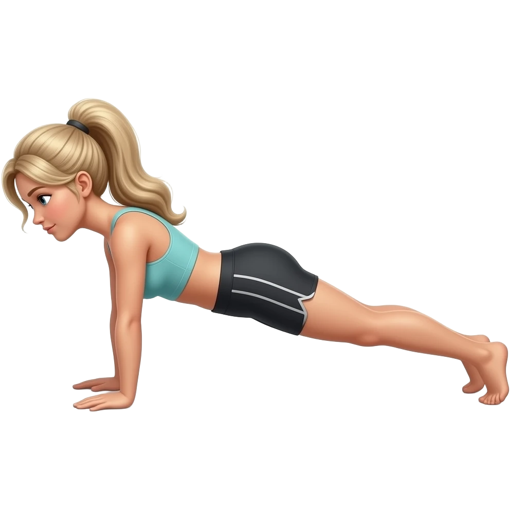 woman side plank emoji