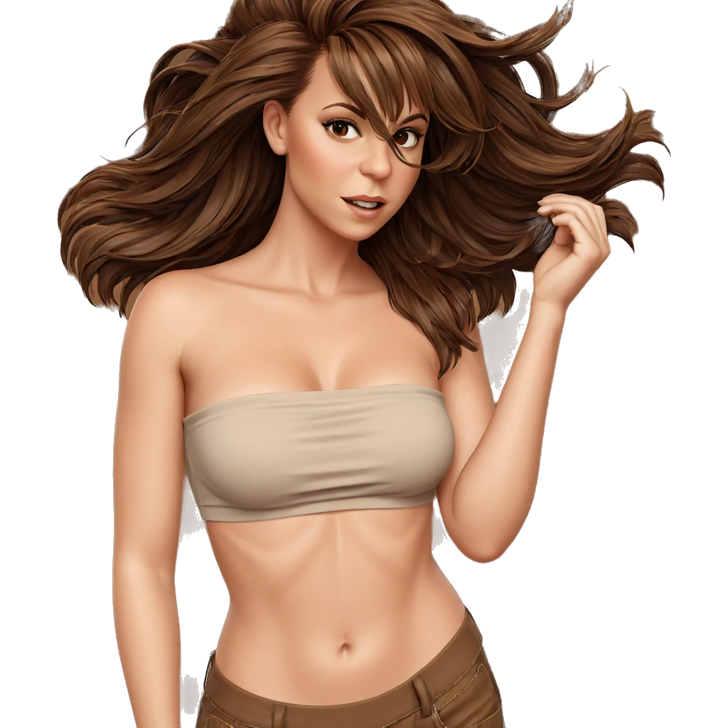 brown-haired girl with bare shoulders emoji
