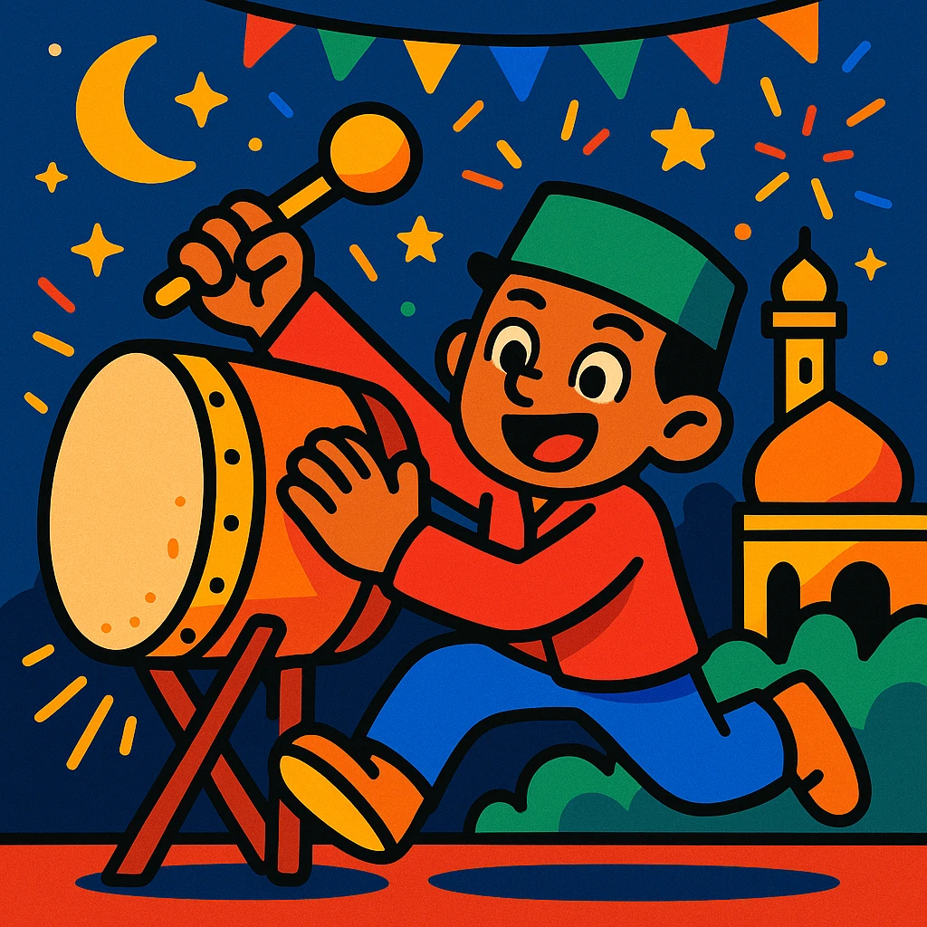 tung tung sahur, vibrant cartoon style, colorful, lively, dynamic emoji