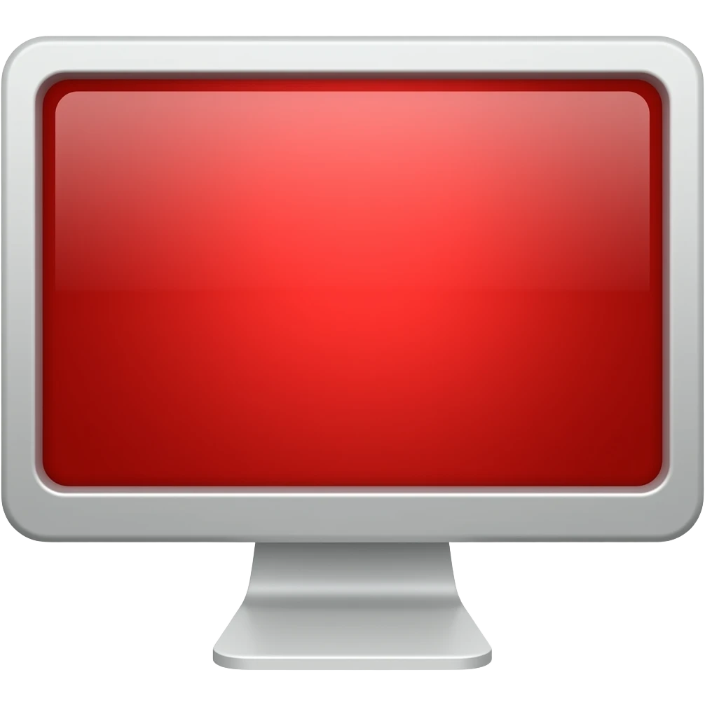 Cartoon screen red emoji