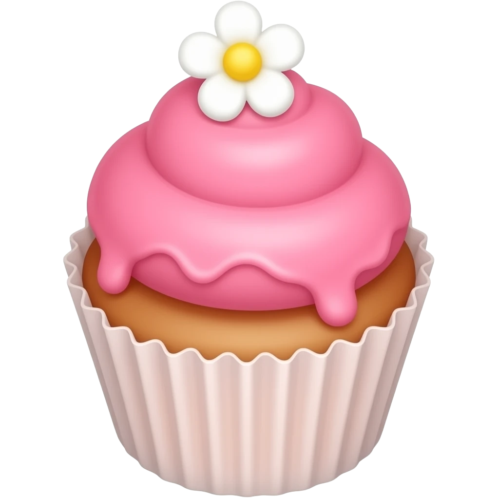 Cupcake with pink icing emoji