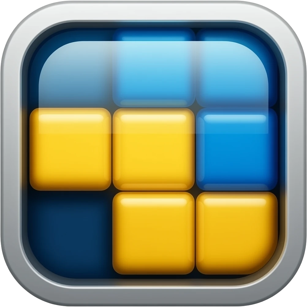 App logo for my game app that is about tetris emoji