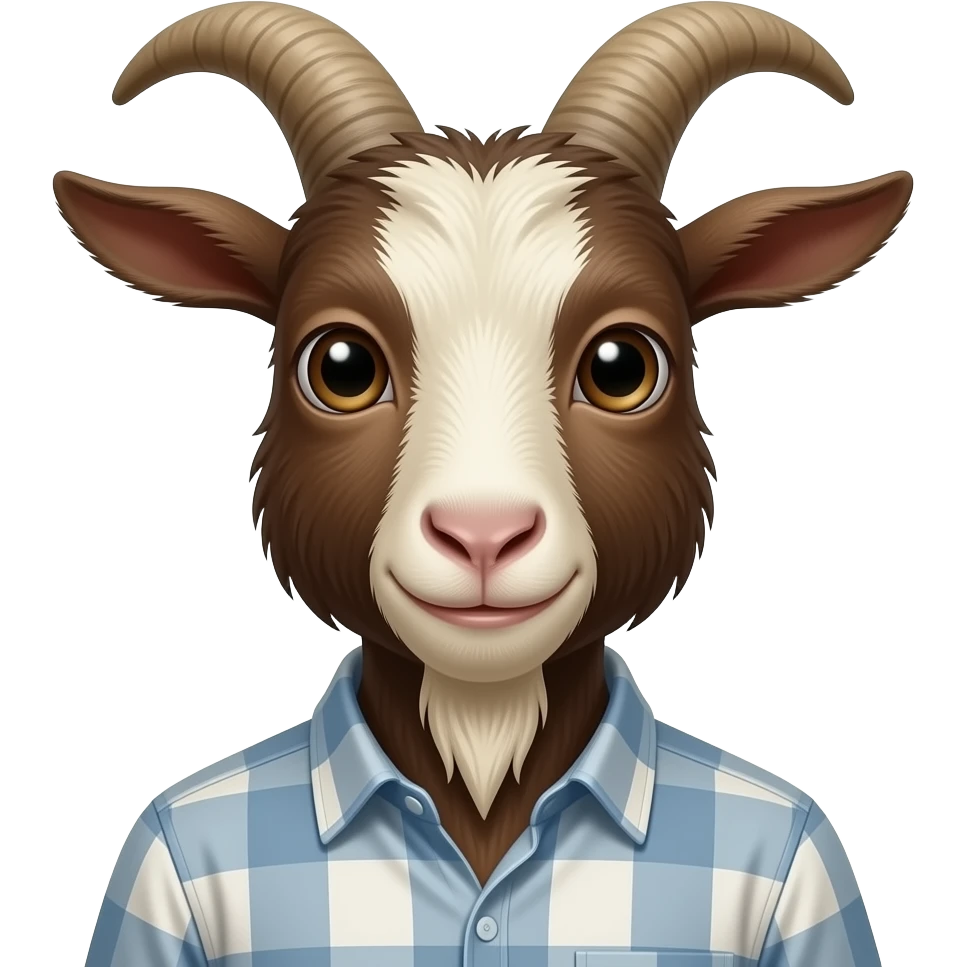 Make a goat man that looks like he does what he is told emoji