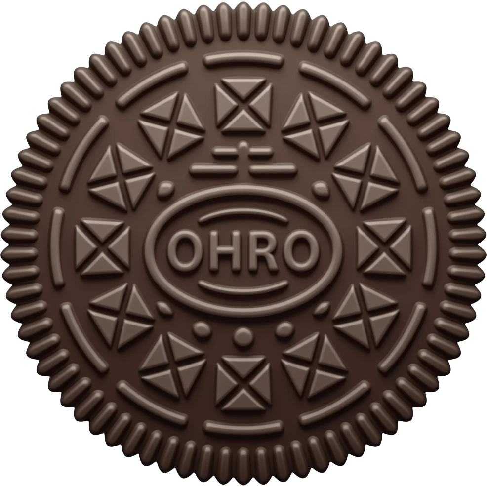 Dark Chocolate oreo bow emoji