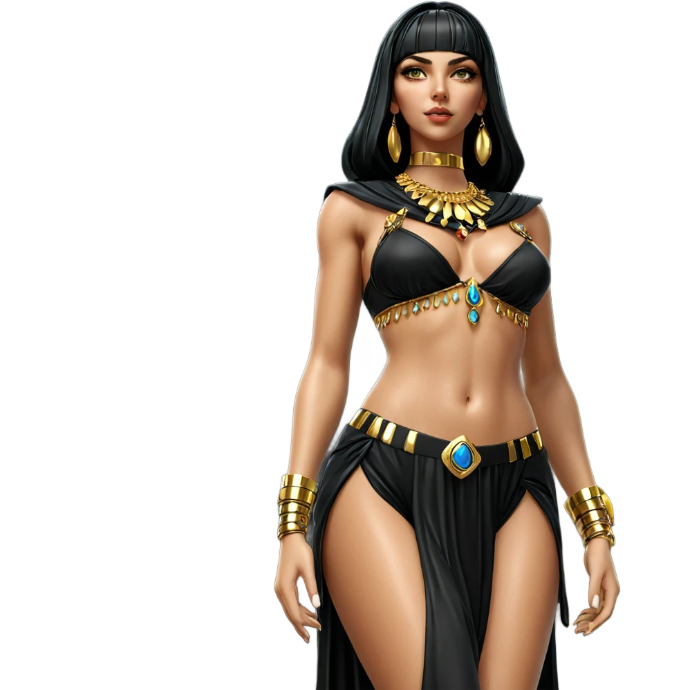 egyptian beauty in gold jewelry emoji