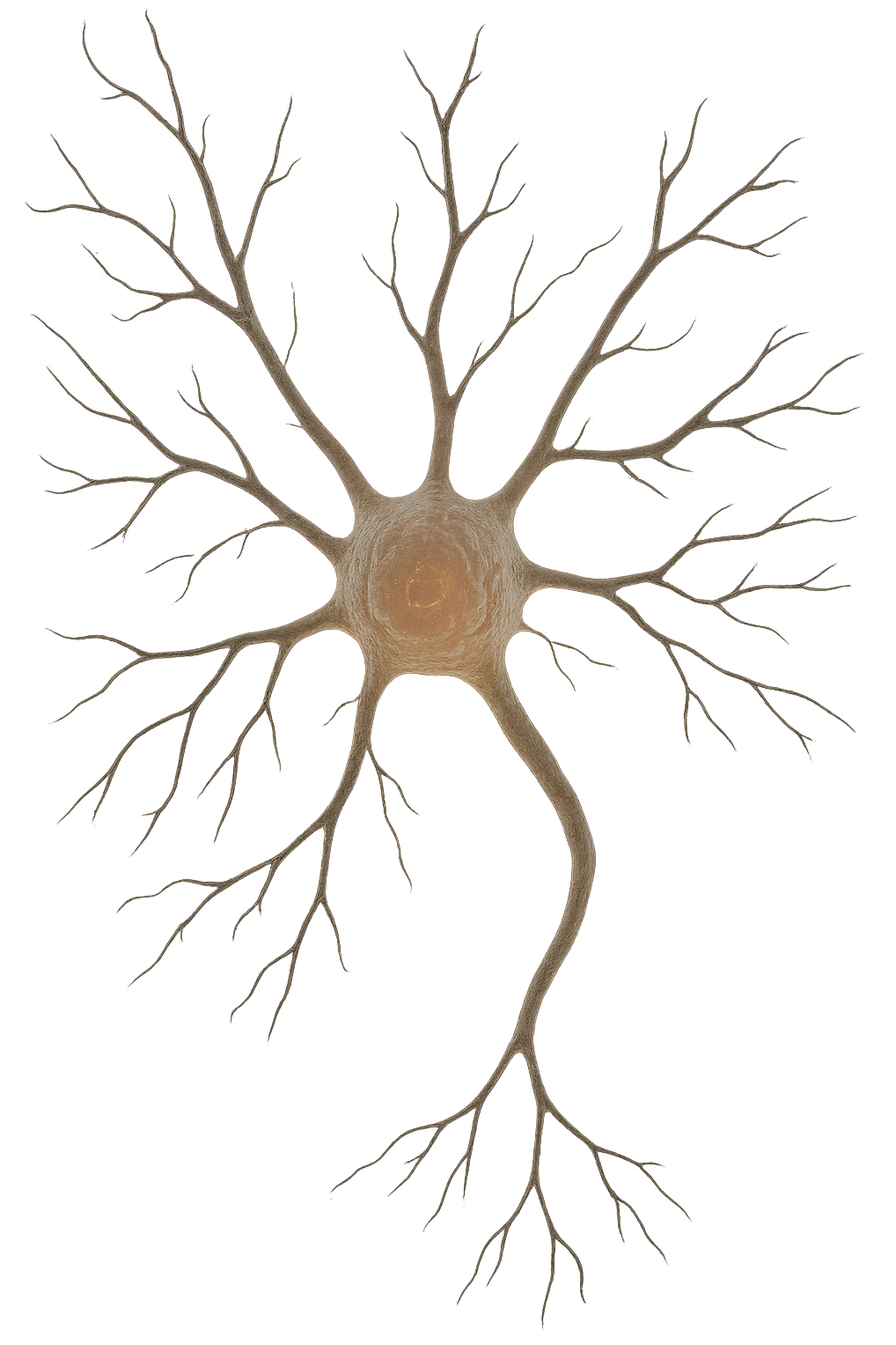 neurone umano anatomico realistico, iperrealistico 4k emoji