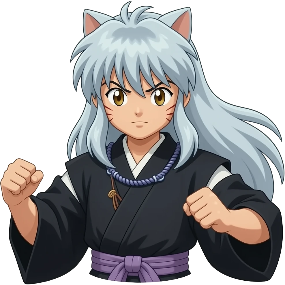 inuyasha stance in black emoji