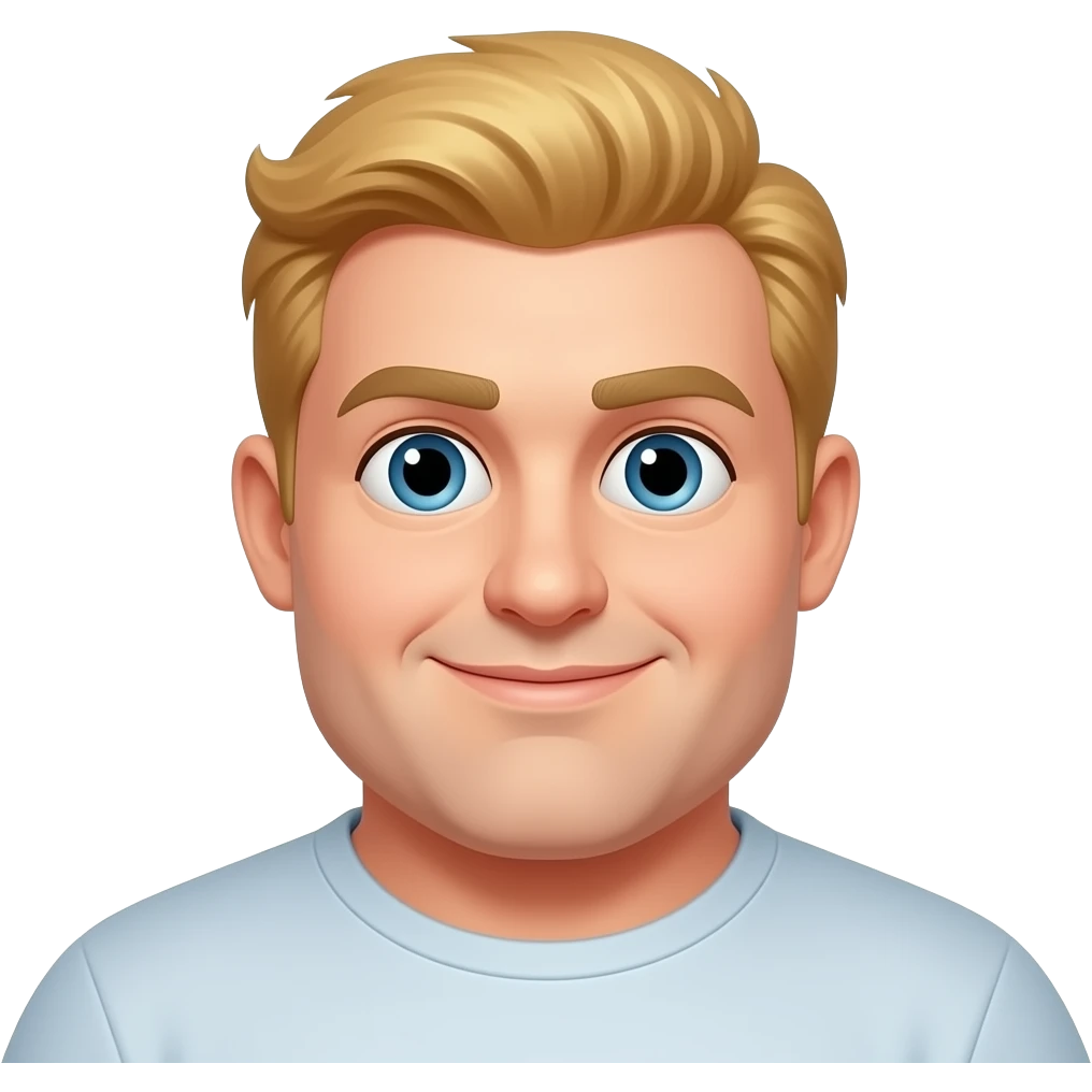 Fat farting guy with  blonde hair emoji