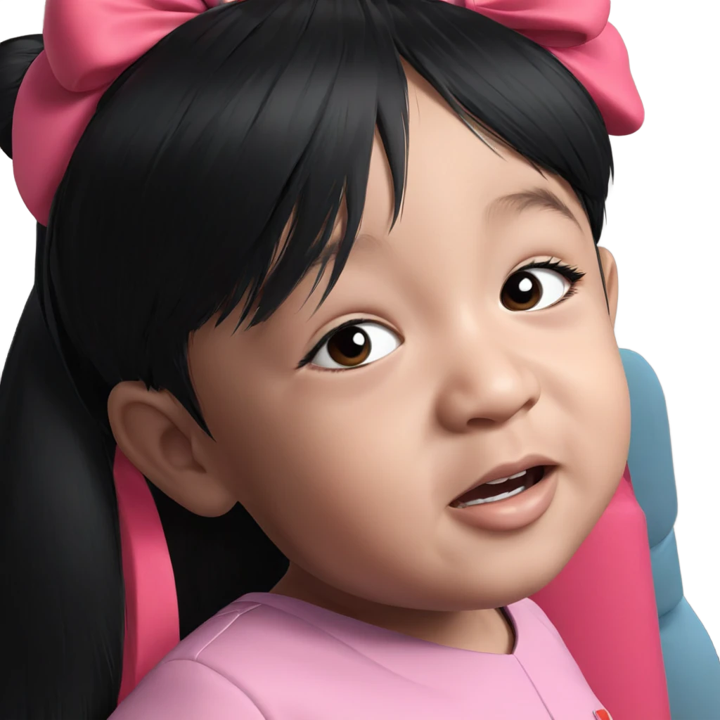 nurse with black hair and bow emoji