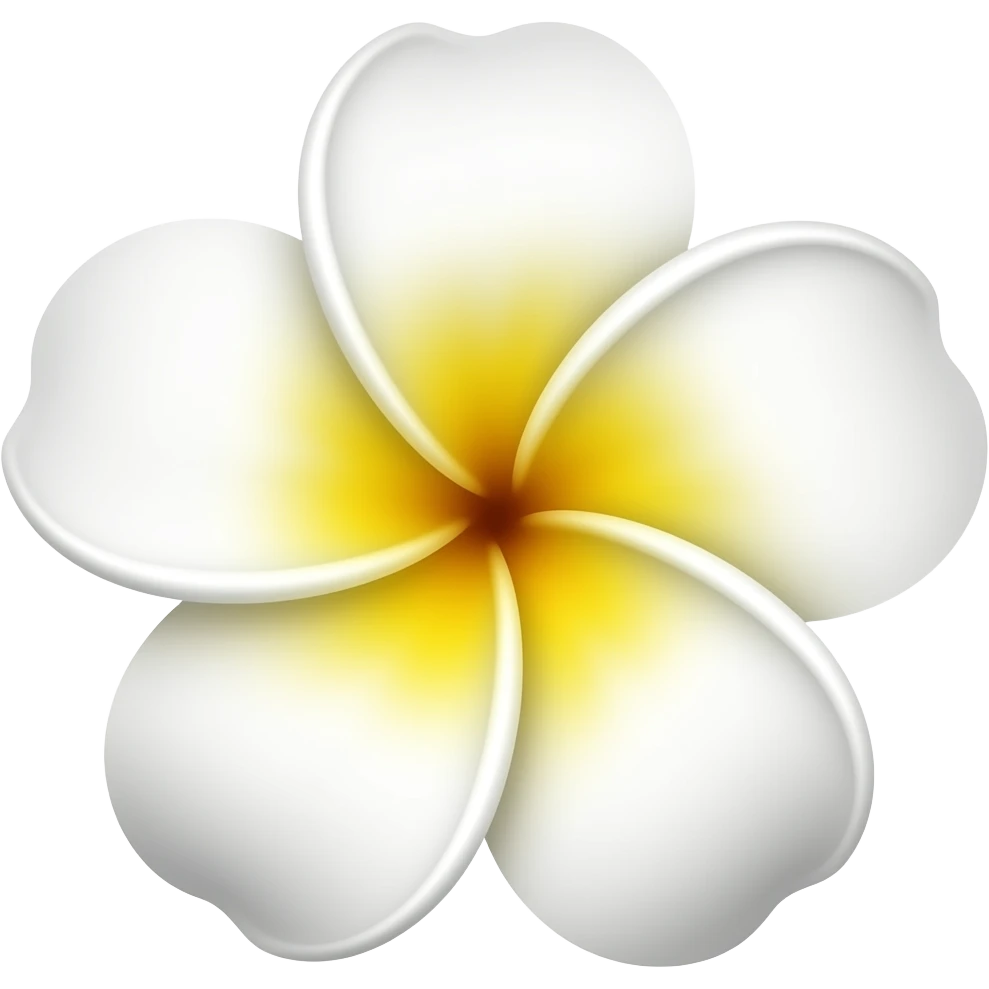 flor hawaiana color blanco con centro amarillo emoji