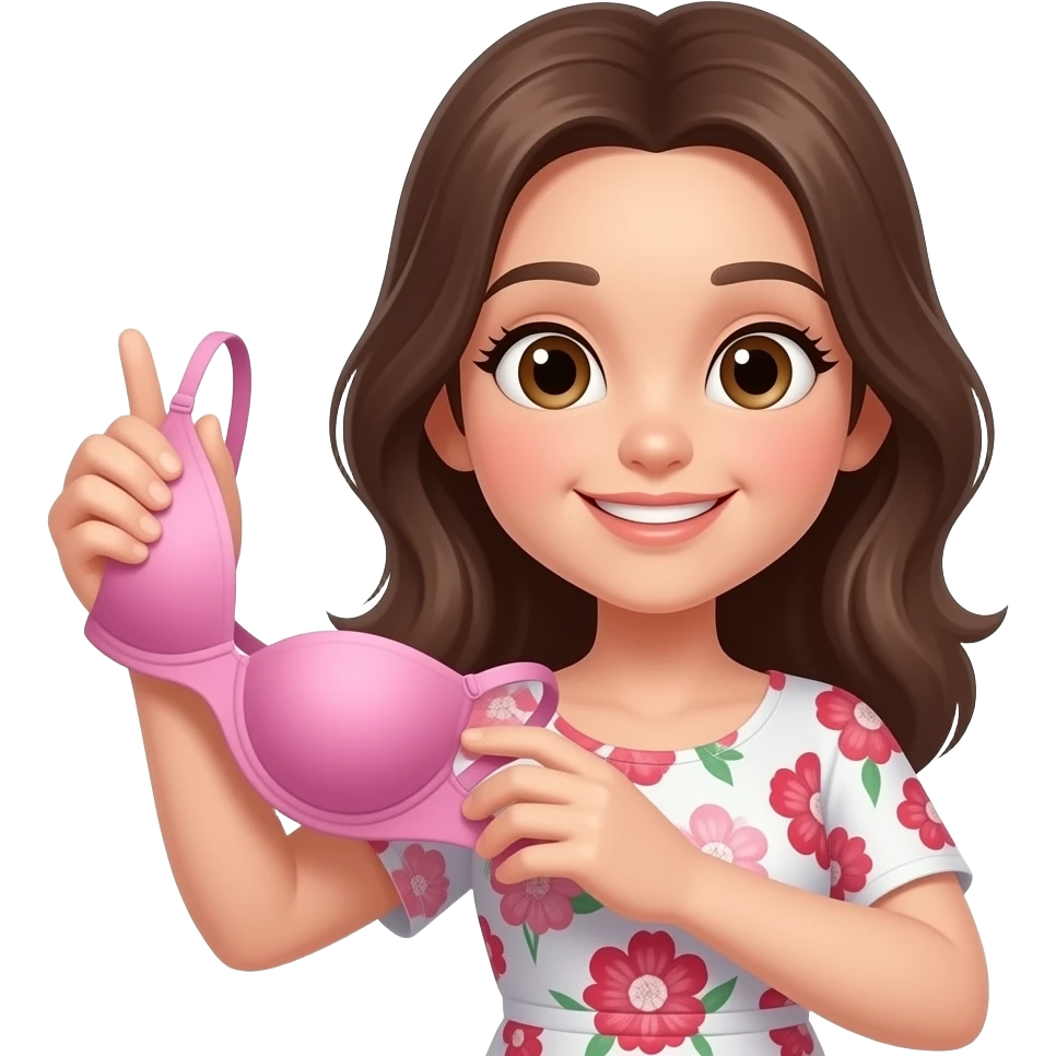 girl holding bra emoji