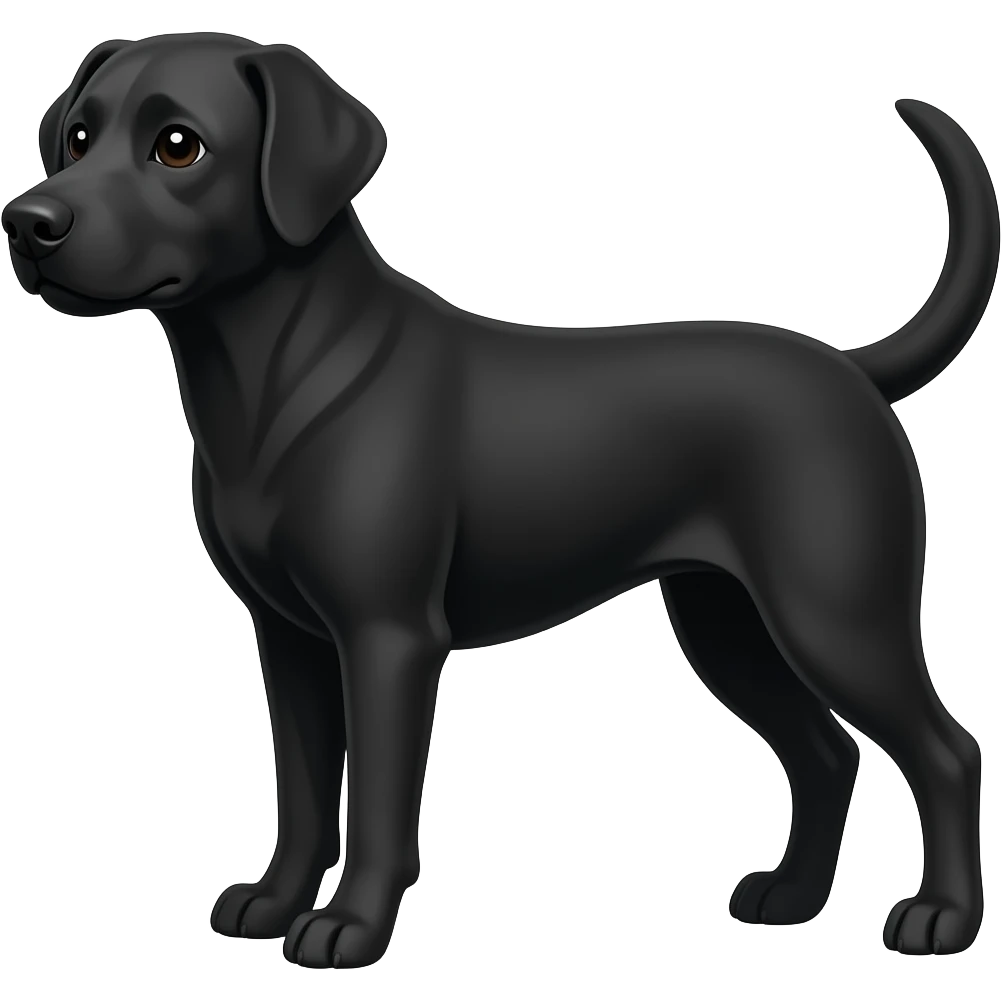 Black dog emoji