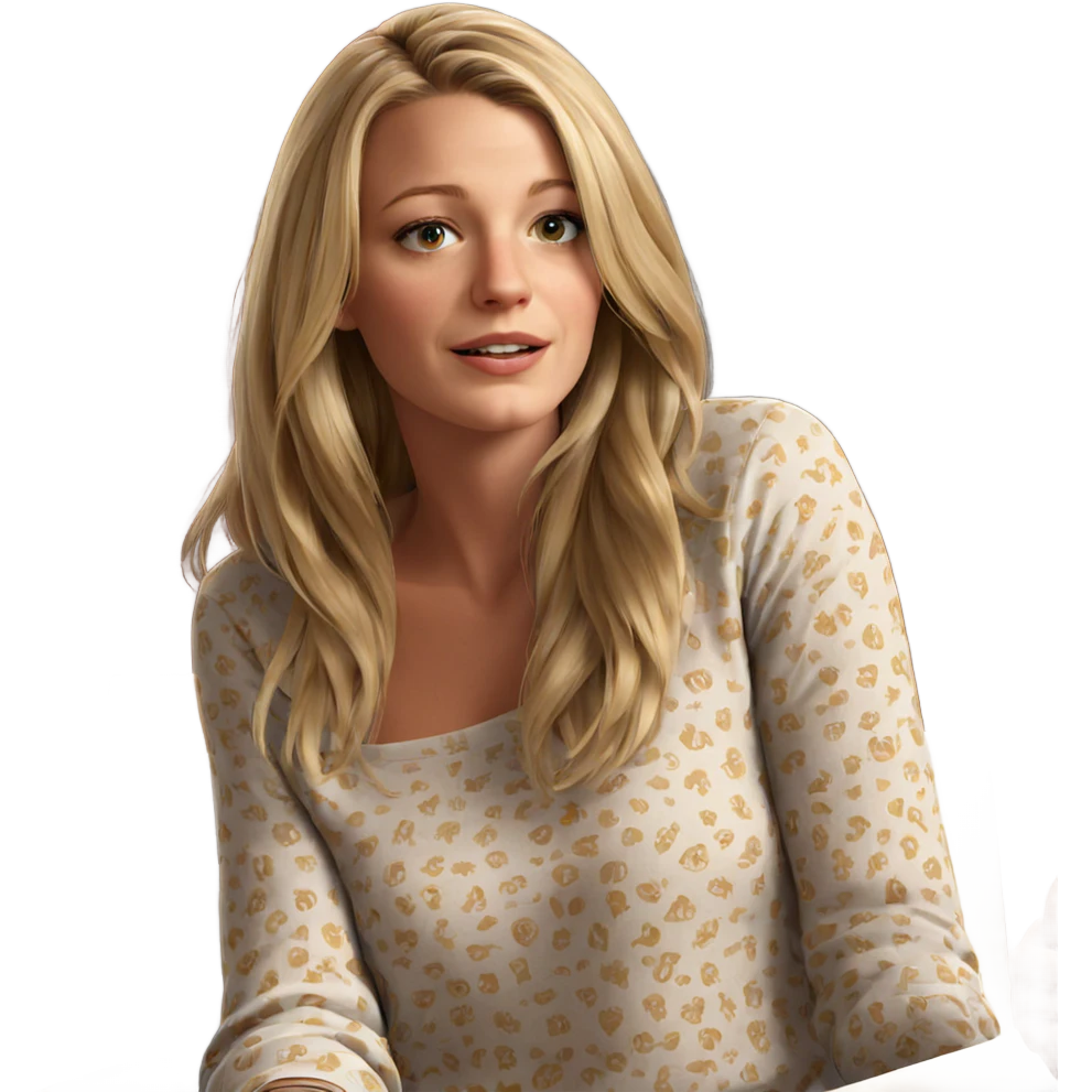 blonde girl sitting realistically emoji