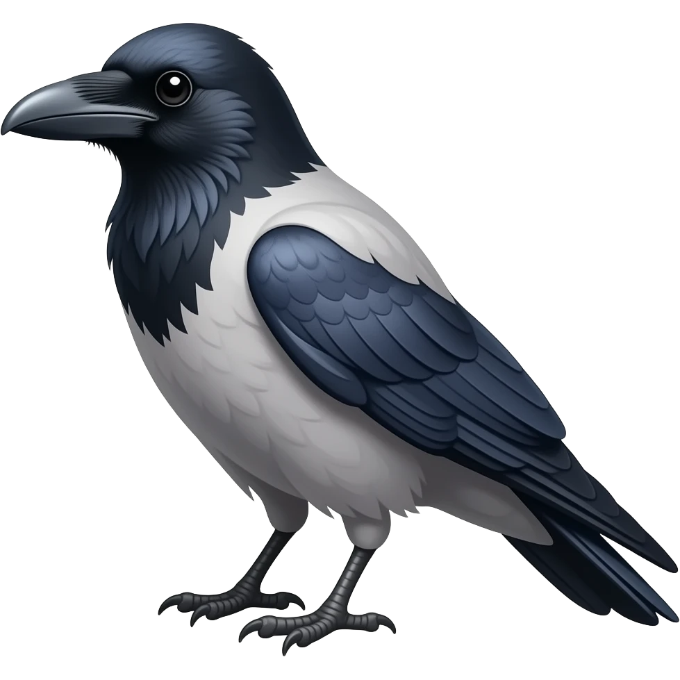 Hooded crow emoji emoji