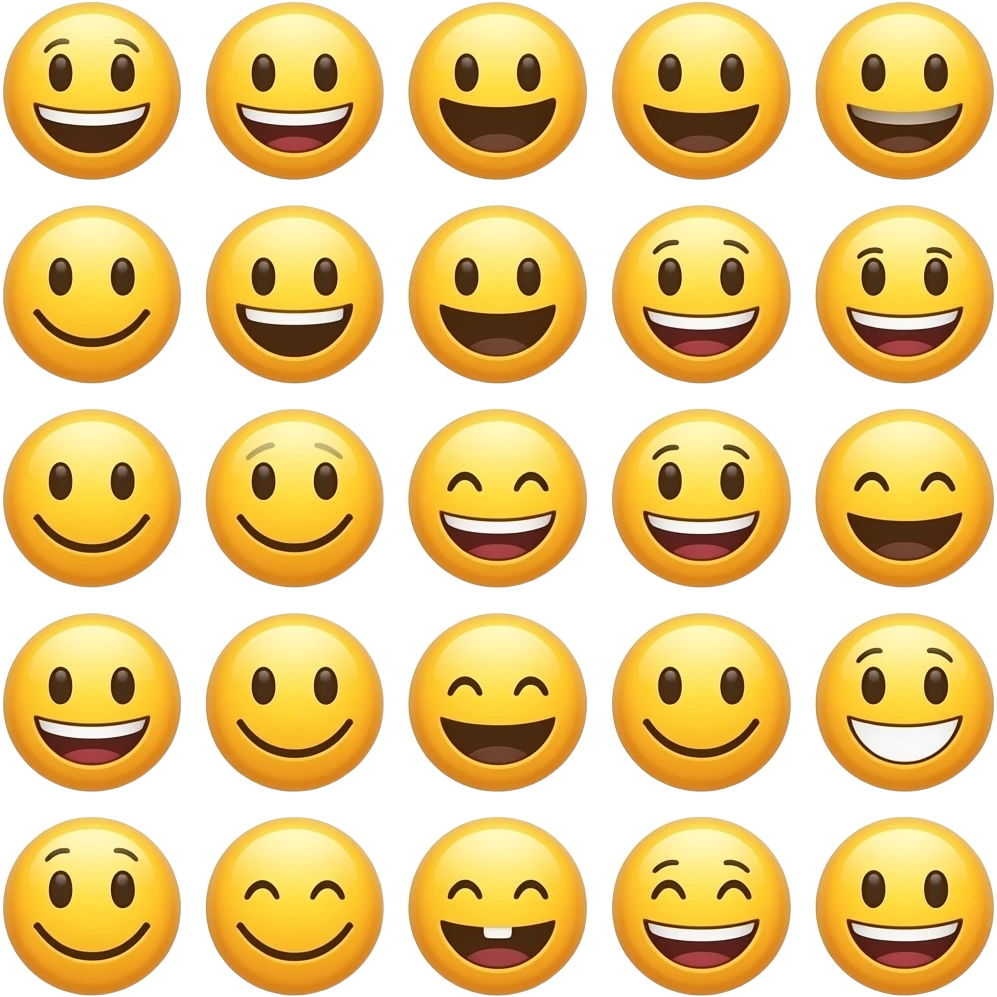 Tạo một emoij 100 khuôn mặt này 😀 emoji