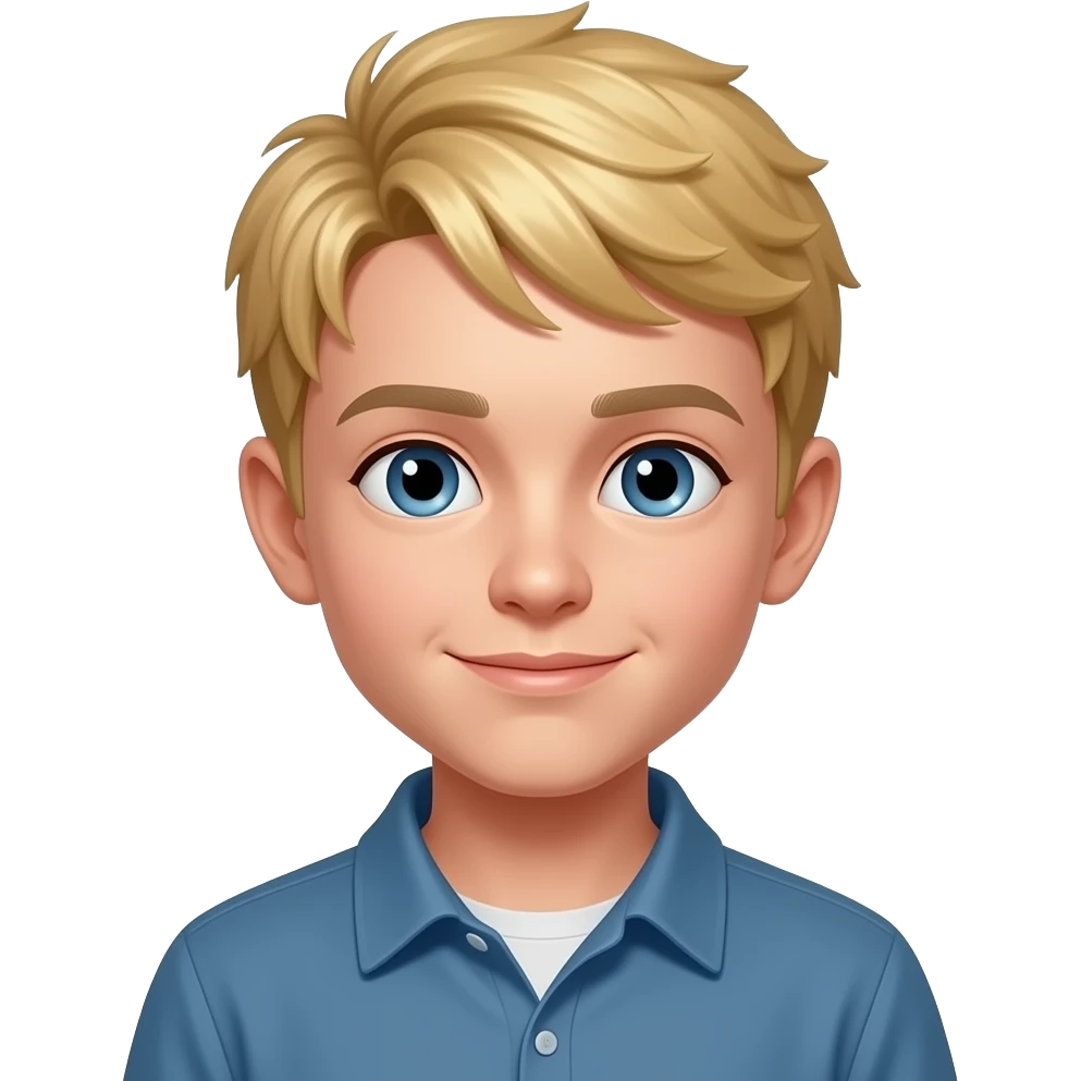 Menino loiro do anderfexti emoji