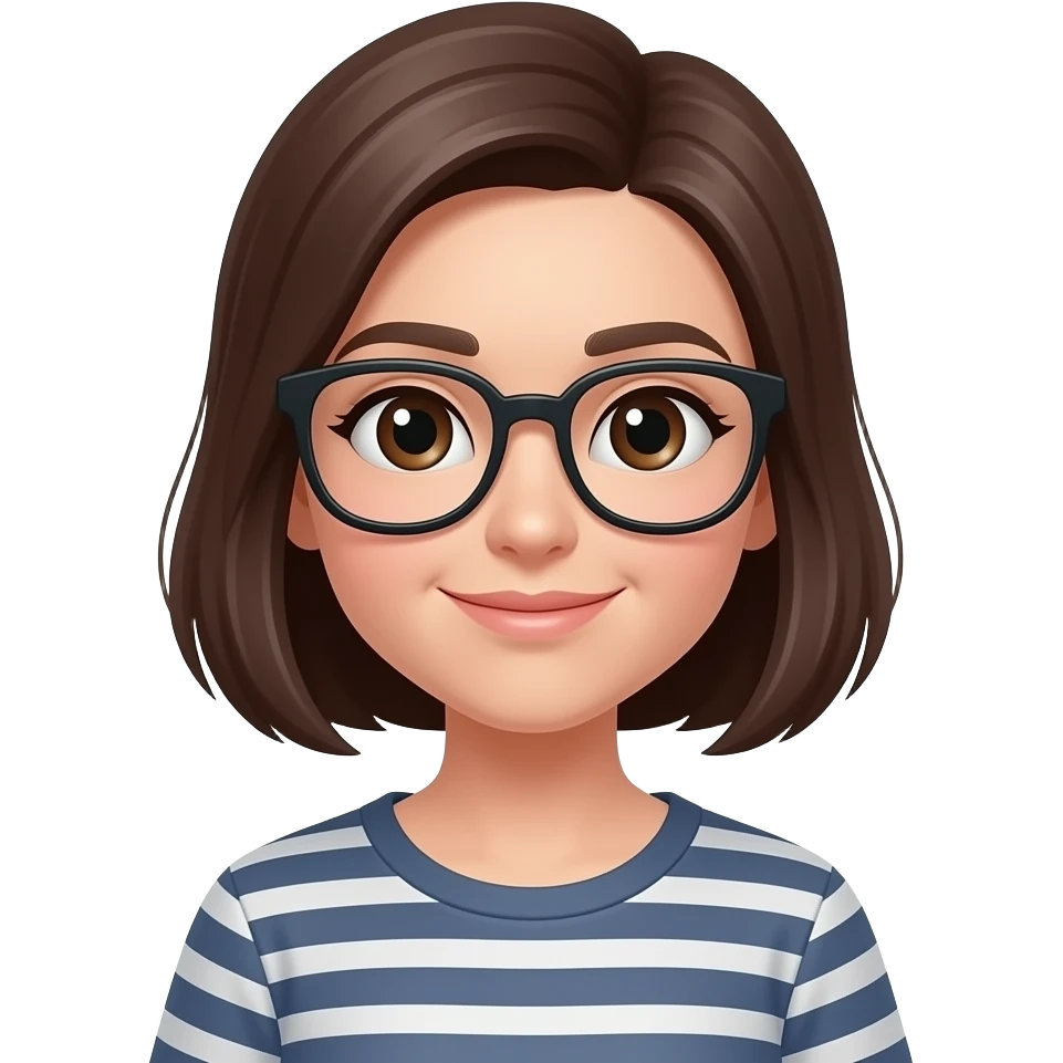 social media girl with glasses emoji