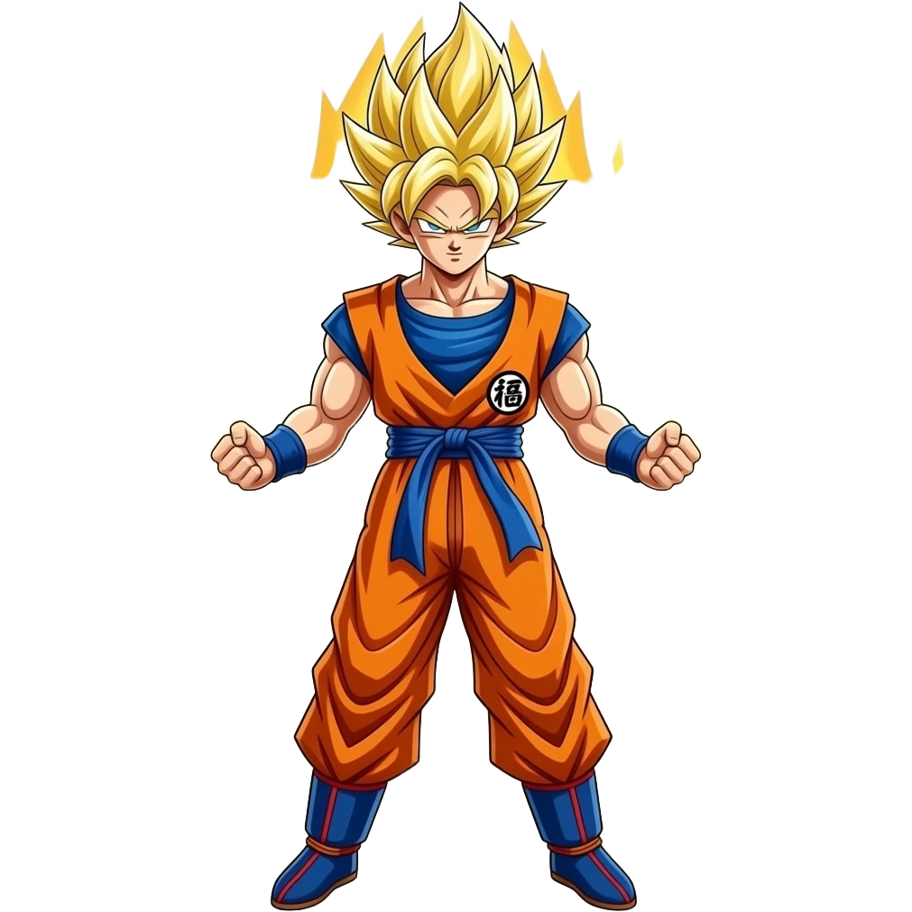 Goku fessant un kaméhaméha emoji