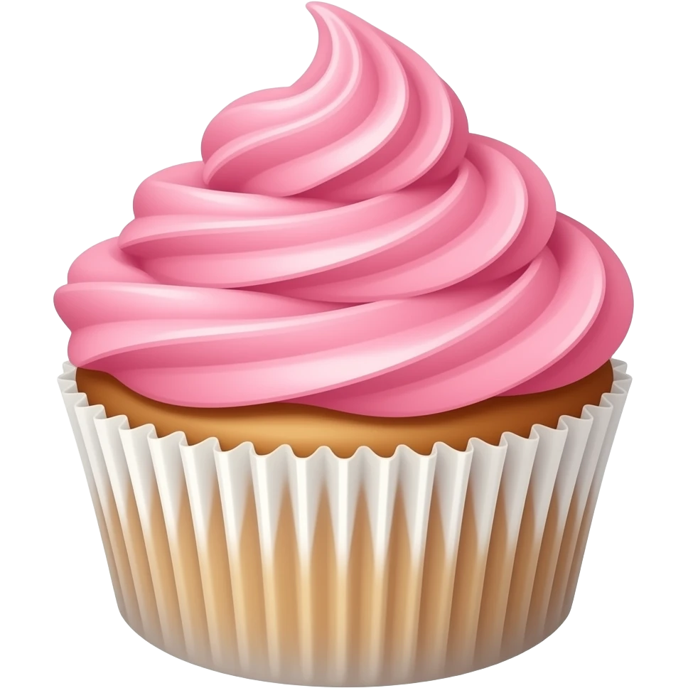 Cupcake with pink icing emoji