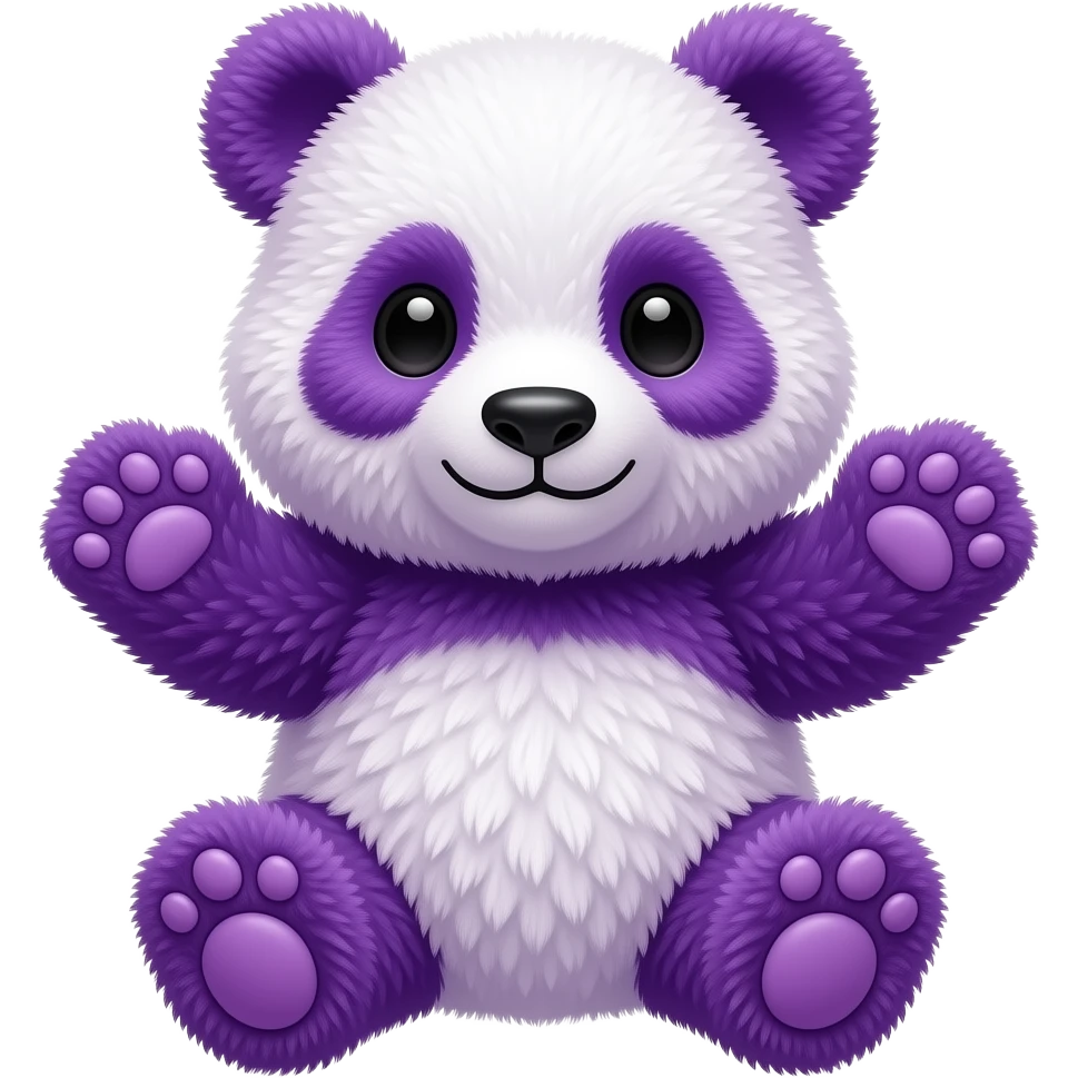 purple stuffed panda emoji