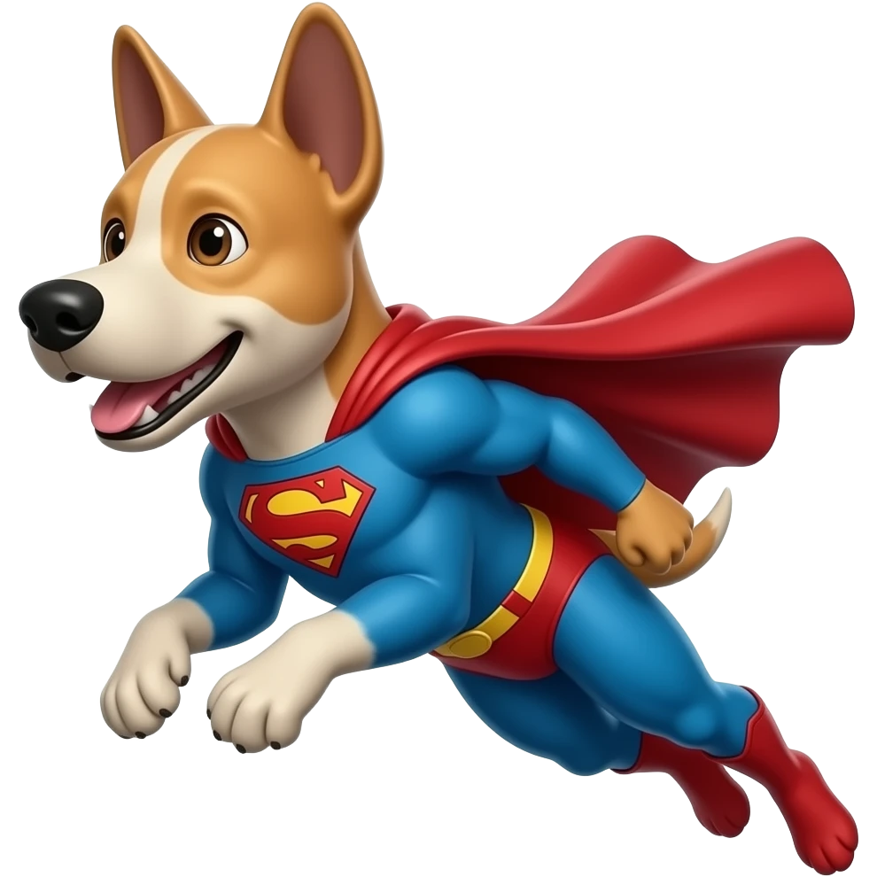 superman flying pet emoji
