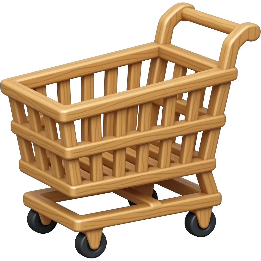 wood shopping cart emoji