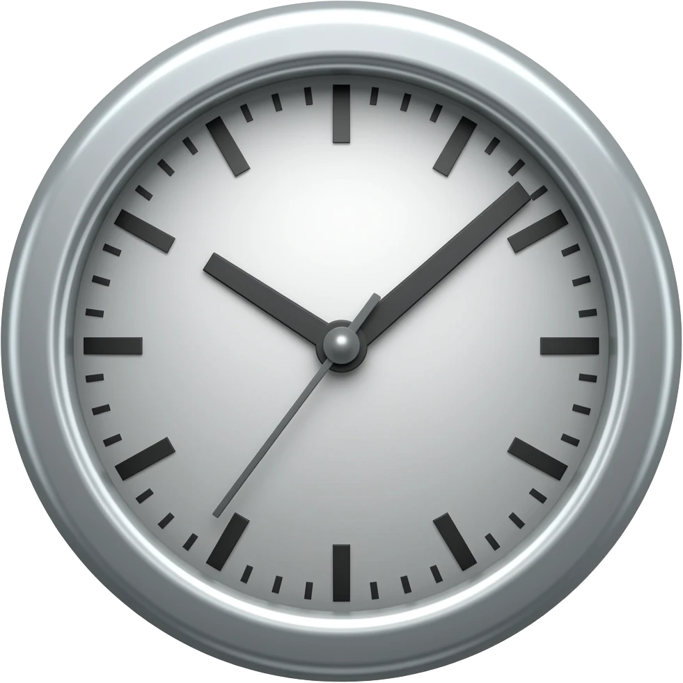 genera el sticker de un reloj en 3d emoji