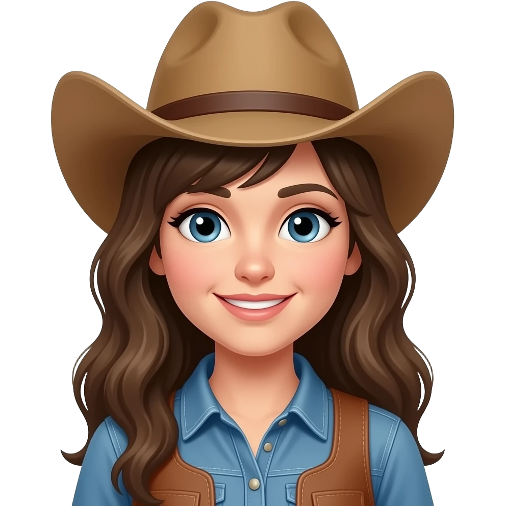 preppy cowgirl emoji